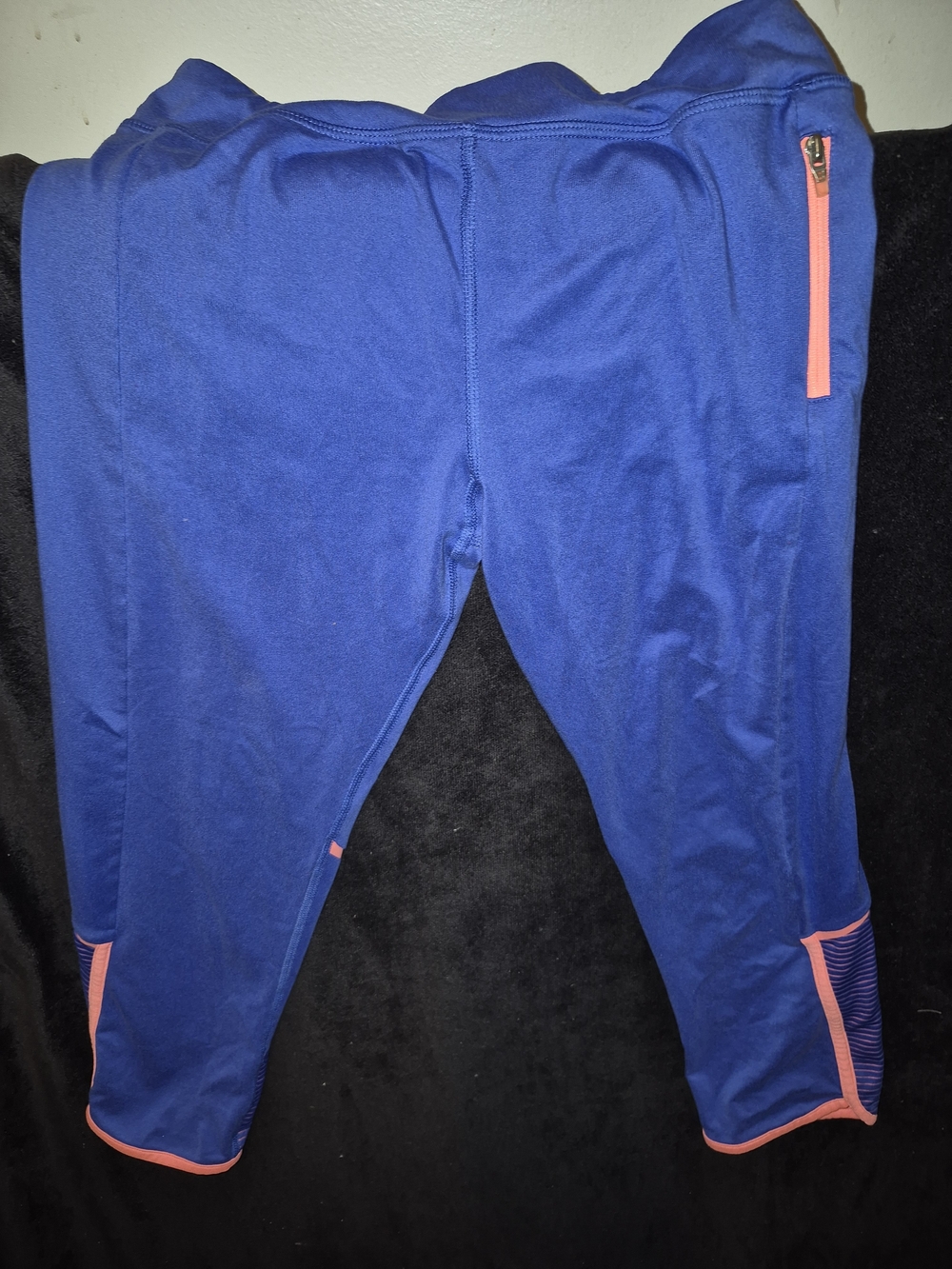 Champion Girls Blue Capri Leggings with Pink Trim